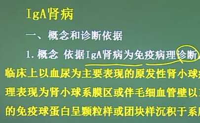 泌尿系统：IgA肾病、慢性肾小球肾炎综合征