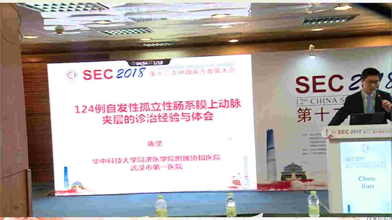 陈坚：124例自发性孤立性肠系膜上动脉夹层的诊治经验与体会