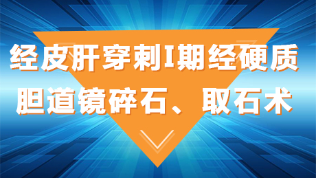 经皮肝穿刺I期经硬质胆道镜碎石、取石术