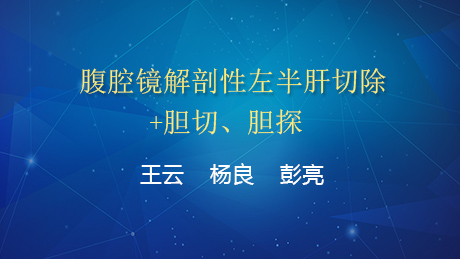 王云、杨良、彭亮：腹腔镜解剖性左半肝切除+胆切、胆探