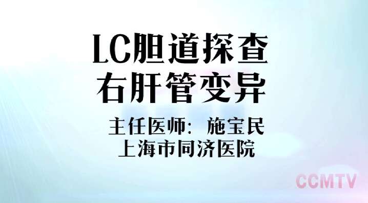 施宝民：腹腔镜胆囊切除+胆道探查（右肝管变异）